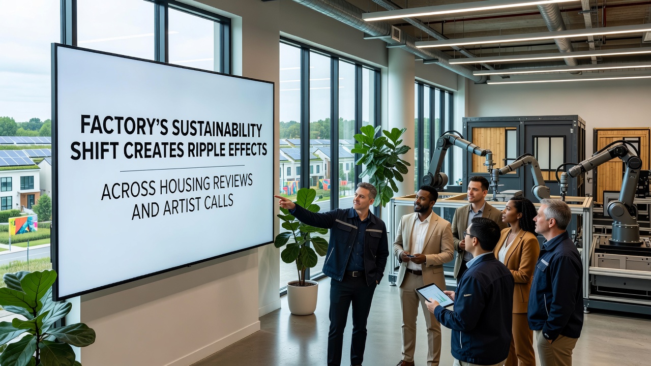 Factory's Sustainability Shift Creates Ripple Effects Across Housing Reviews and Artist Calls